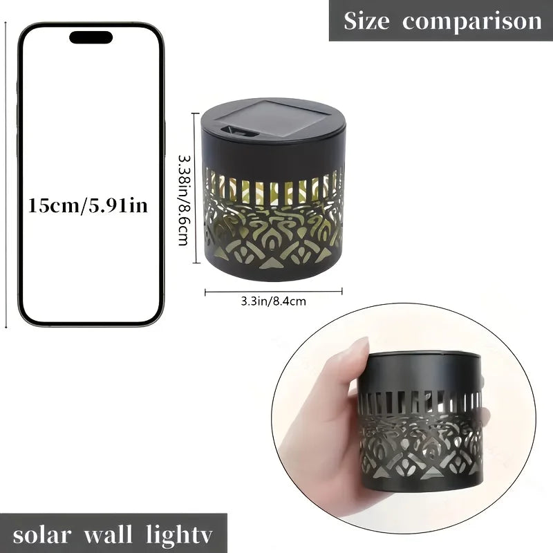 Solar Decorative Lantern – Shadow Pattern & IP65 Weatherproof