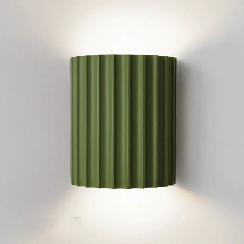 Lámpara de Pared Interior Moderna con Diseño Acanalado y Luz Direccional Arriba y Abajo