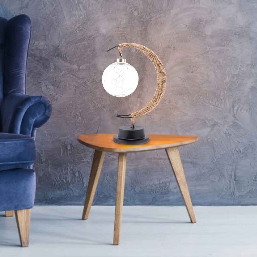 Lámpara de mesa decorativa con iluminación ambiental de brillo lunar