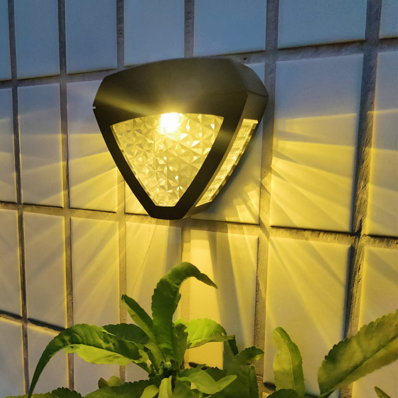 Lámpara solar de pared elegante para patio y entrada de vehículos