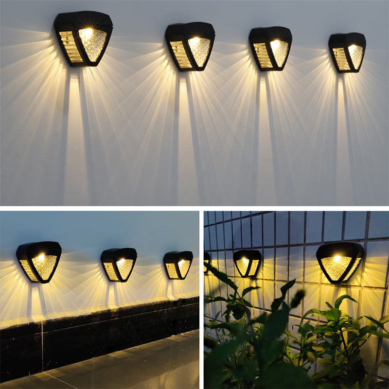 Lámpara solar de pared elegante para patio y entrada de vehículos
