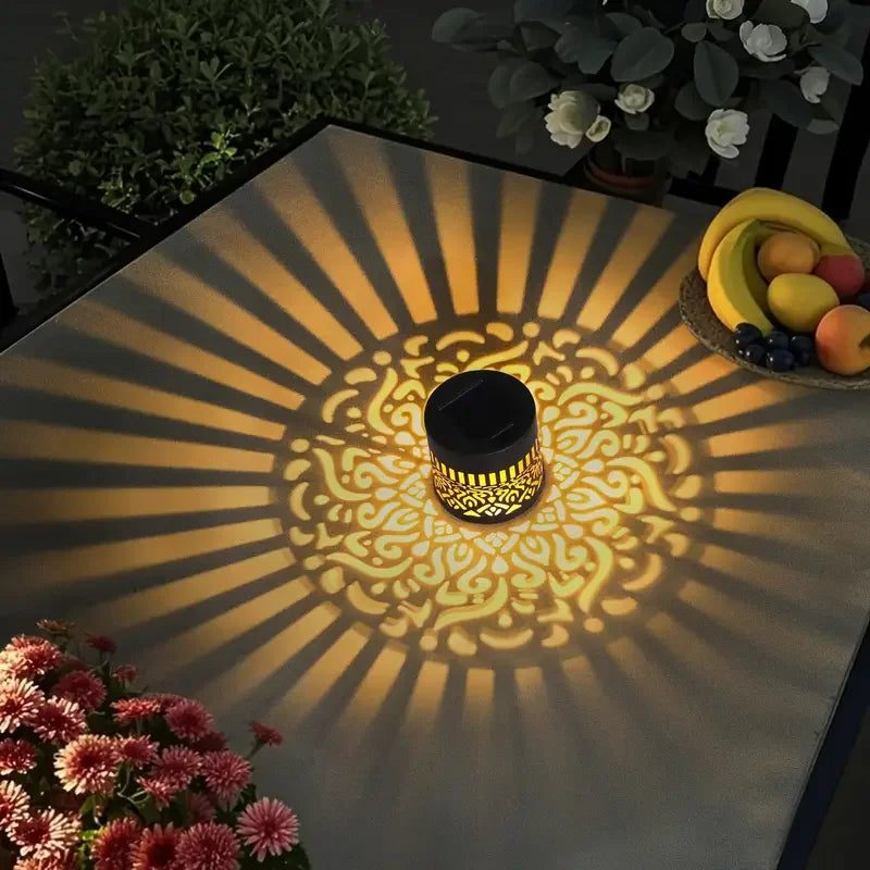 Solar Decorative Lantern – Shadow Pattern & IP65 Weatherproof