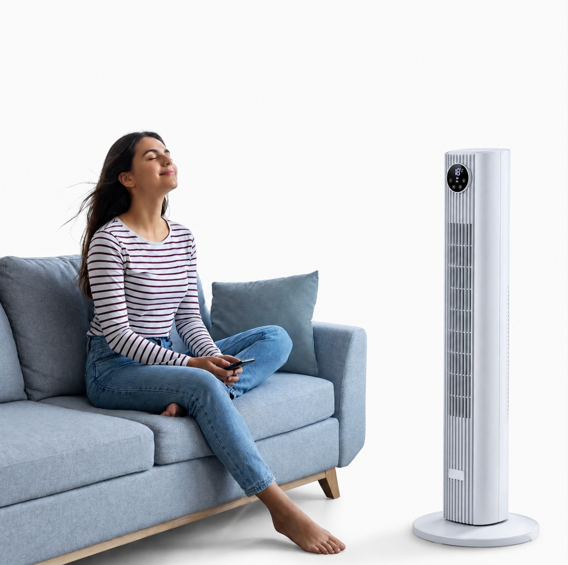 NOMOVA Portable AC Unit Air Conditioner Cooler for Bedroom & Apartment, Room Air Cooler, Windowless