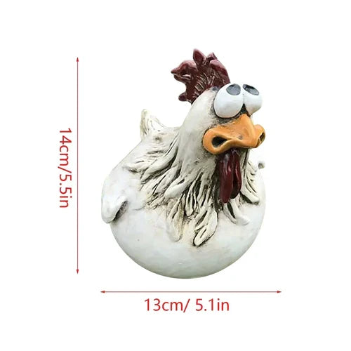 Funny Chicken Fence Decor – Resin Garden Statues - product image 6