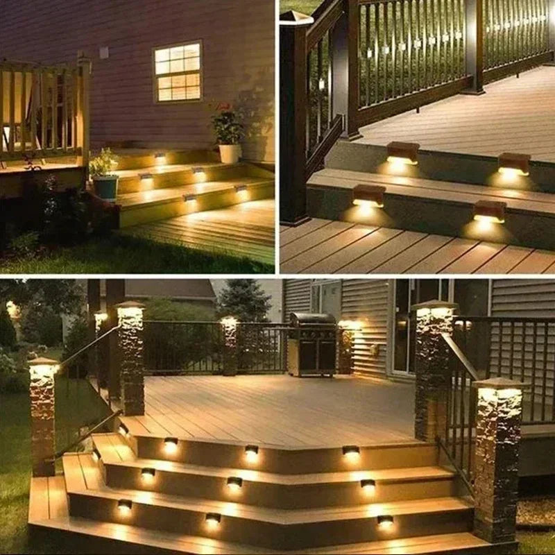 Solar Step Lights 8-Pack – Outdoor Path Illumination & Auto On/Off