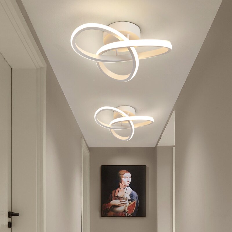 Lámpara de techo contemporánea de 3 anillos con luz LED ajustable para interiores