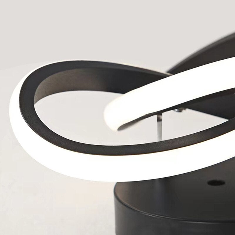 Lámpara de techo contemporánea de 3 anillos con luz LED ajustable para interiores