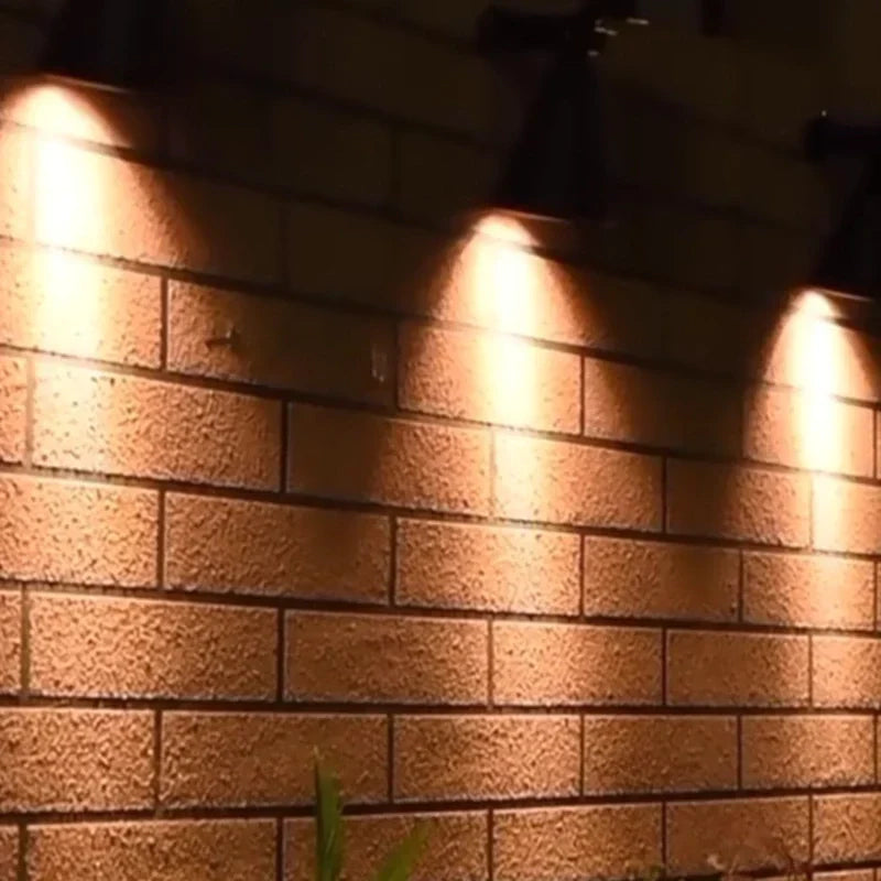 Luz solar LED para jardín exterior, foco ajustable e impermeable