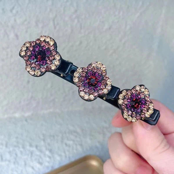 Sparkling Crystal Stone Braided Hair Clips - product image 4