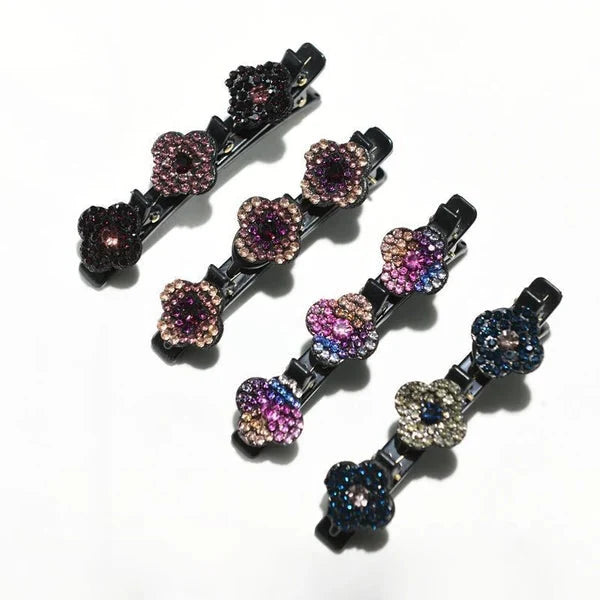 Sparkling Crystal Stone Braided Hair Clips - product image 5