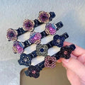 Sparkling Crystal Stone Braided Hair Clips - product image 1