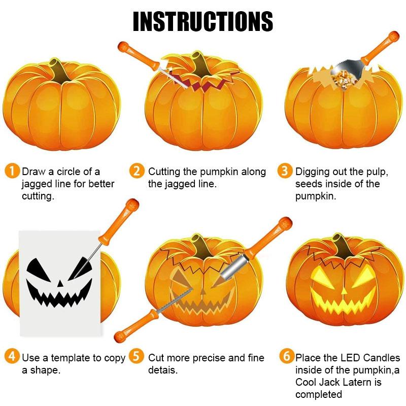 Pumpkin Cutting Set Stainless Steel Cutting Tool Set - product detail 4