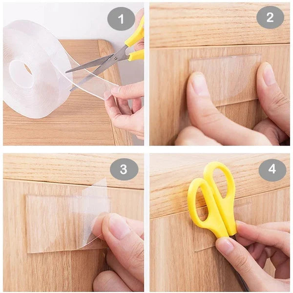 Transparent Sticky Nano Tape Double Sided Grip Reusable Home Tape Traceless Glue - product image 5
