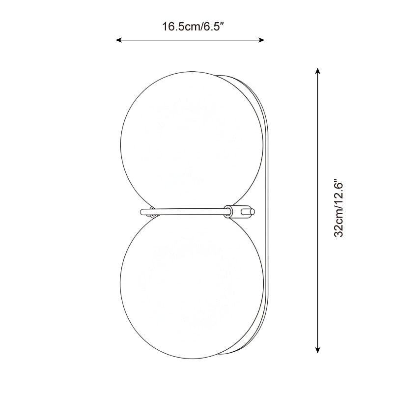 Lámparas de pared Twin Orb para interiores modernos