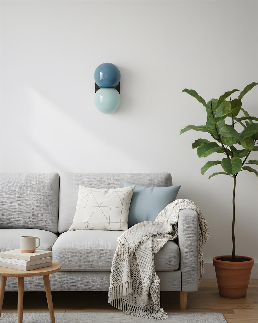 Lámparas de pared Twin Orb para interiores modernos