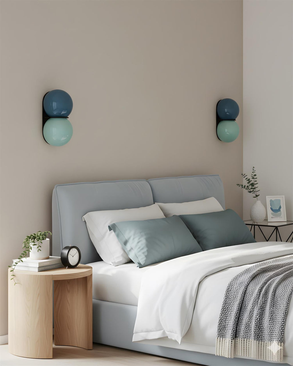 Lámparas de pared Twin Orb para interiores modernos