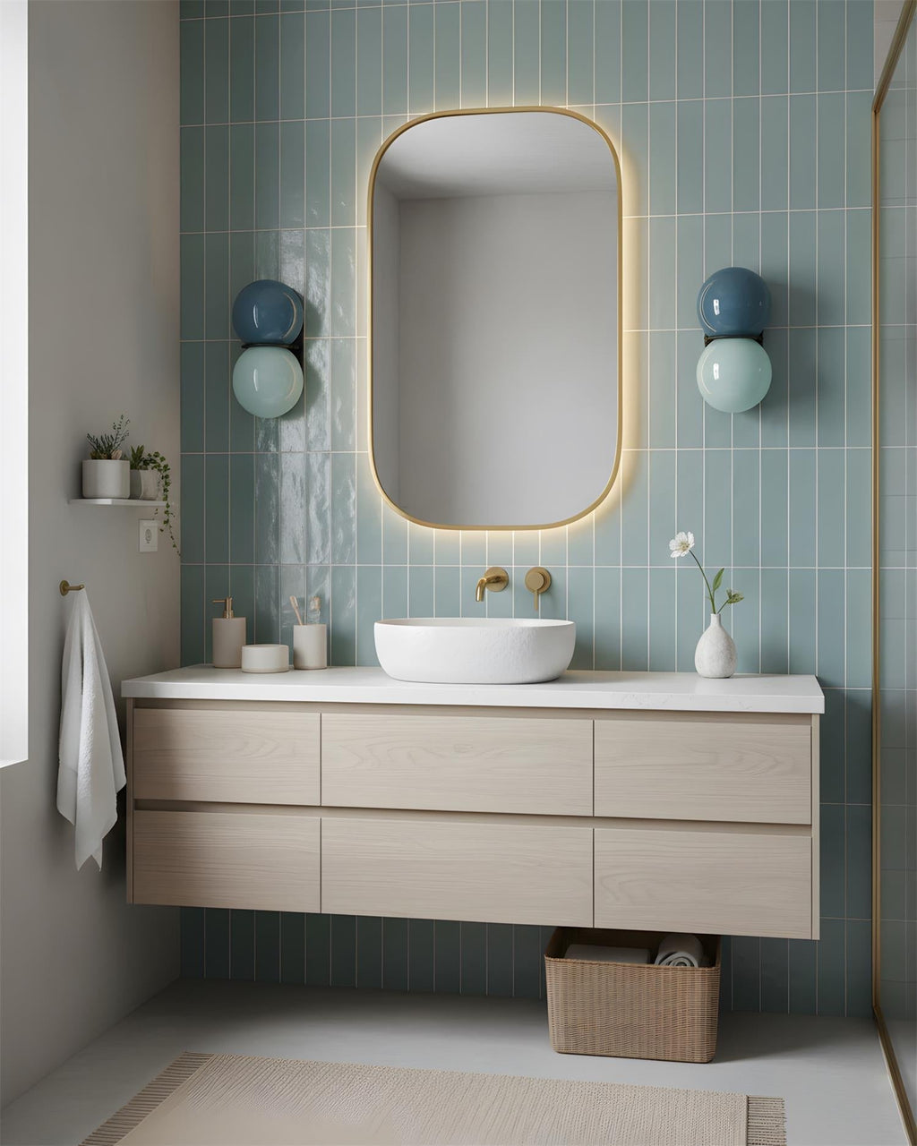 Lámparas de pared Twin Orb para interiores modernos