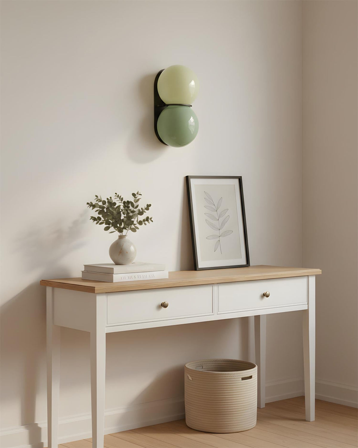 Lámparas de pared Twin Orb para interiores modernos