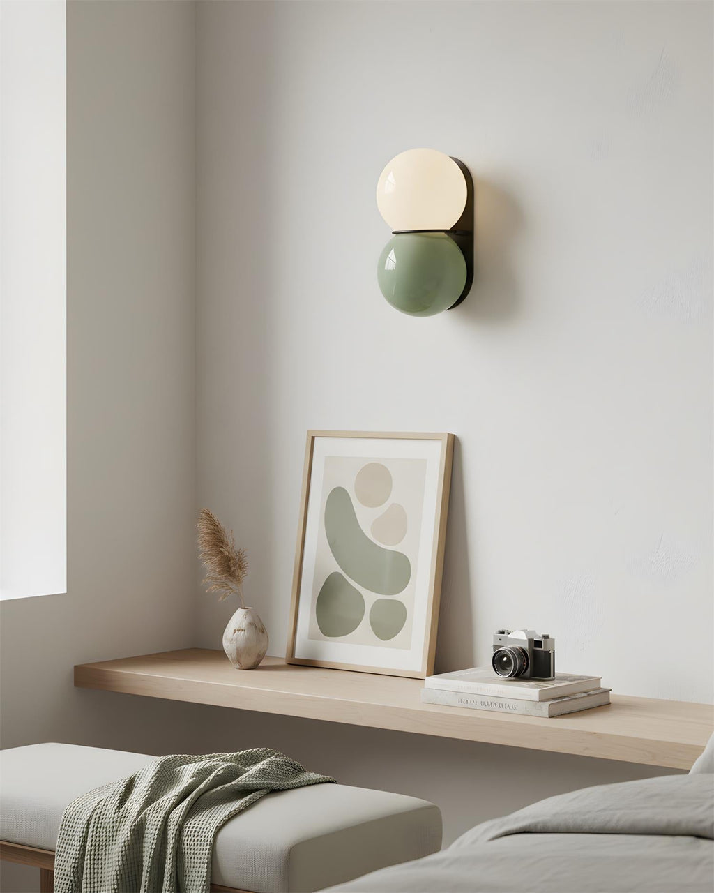 Lámparas de pared Twin Orb para interiores modernos