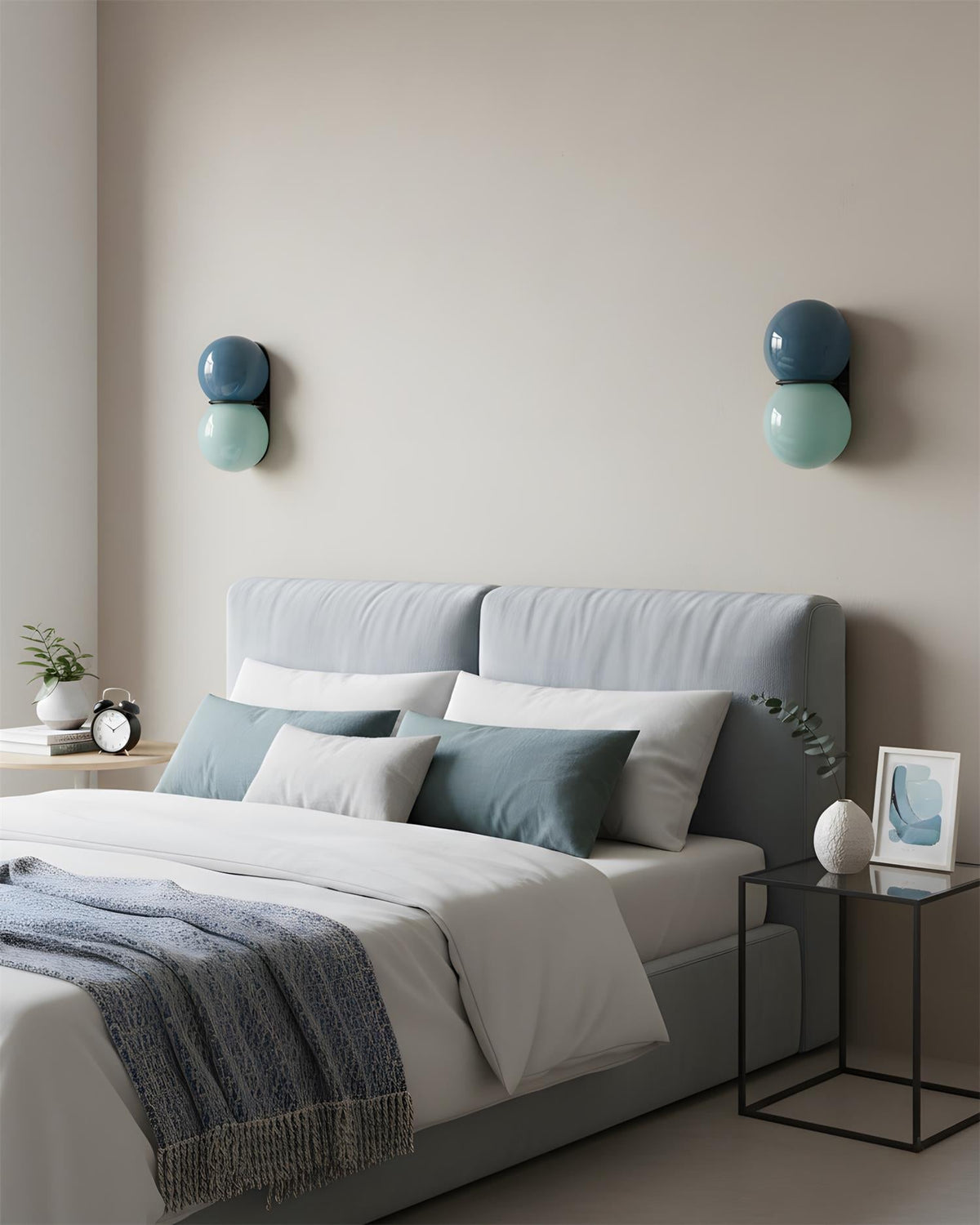 Lámparas de pared Twin Orb para interiores modernos
