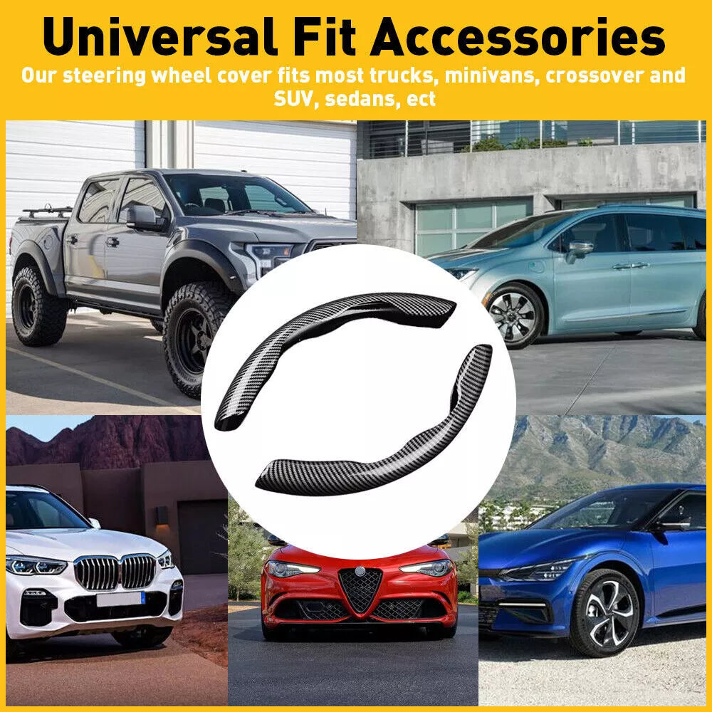 Universal Carbon Fiber Snap-on Steering Wheel Cover - product detail 6