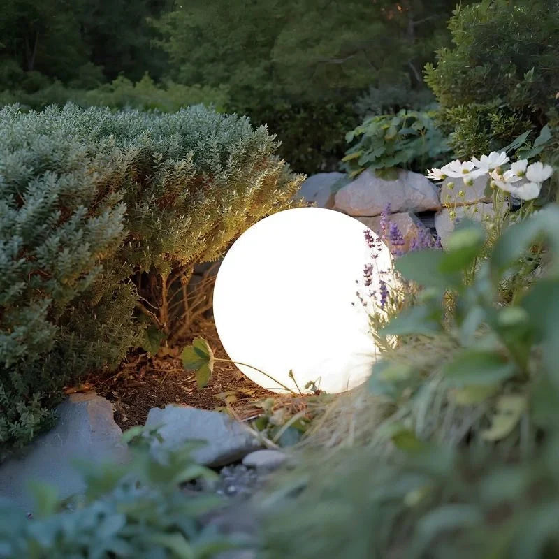 Luz de jardín esférica LED con cambio de color