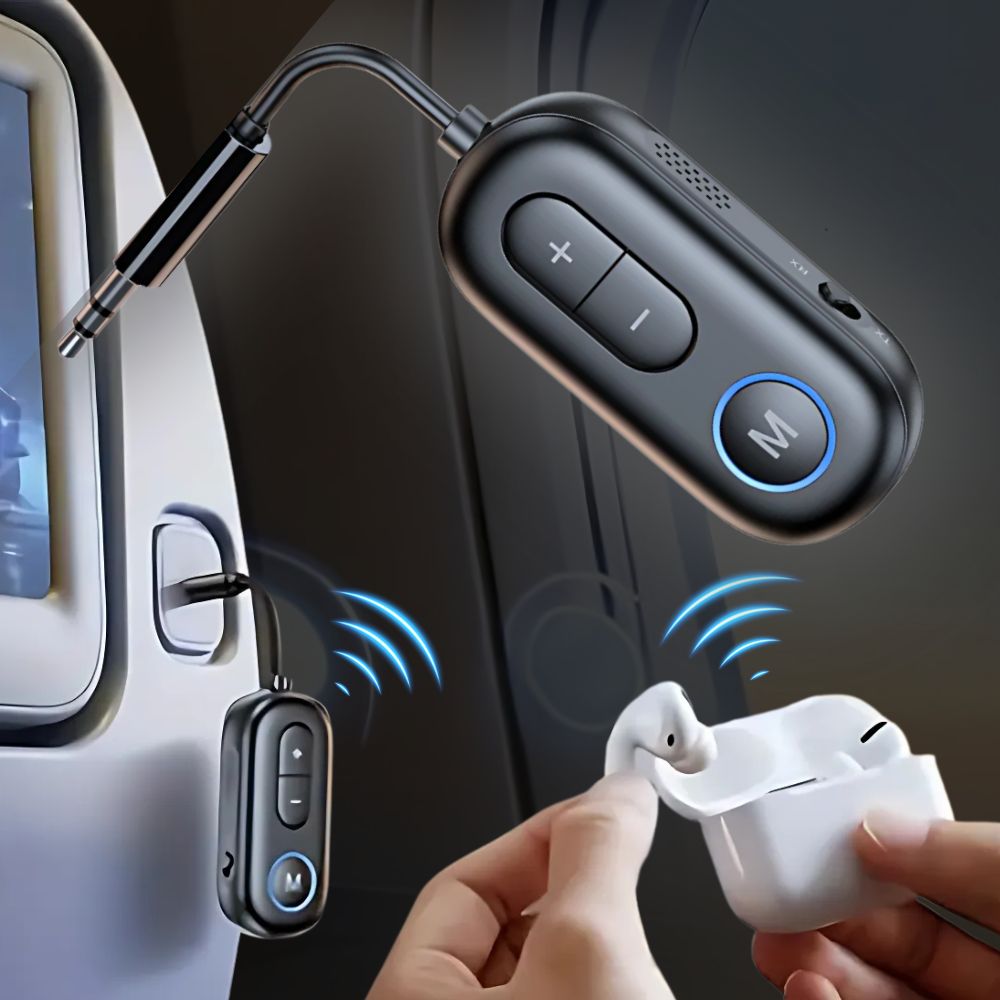 Wireless Bluetooth 5.4 Audio Transmitter Receiver Airplane Adapter with Mic - product image 1