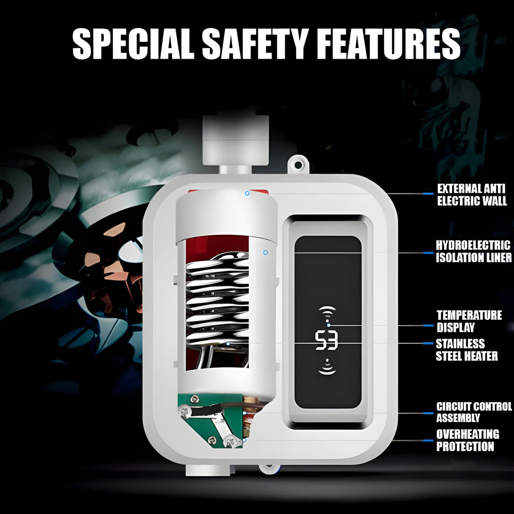 Portable Water Heater | Tankless Hot Water Heater Electric 3500W | Temperature Control Knob - product image 4