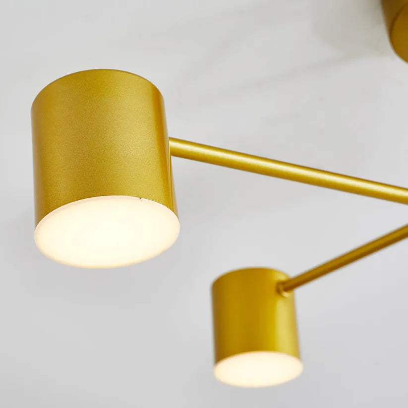 Lámpara de techo para sala moderna con 6 luces y diseño ajustable