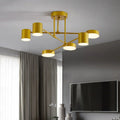 Lámpara de techo para sala moderna con 6 luces y diseño ajustable
