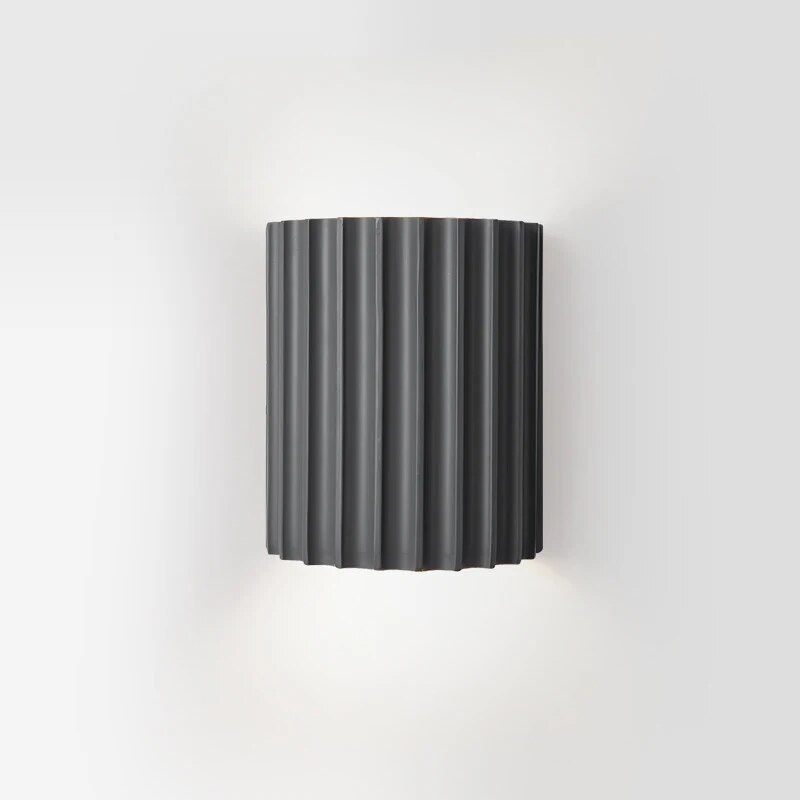 Lámpara de Pared Interior Moderna con Diseño Acanalado y Luz Direccional Arriba y Abajo