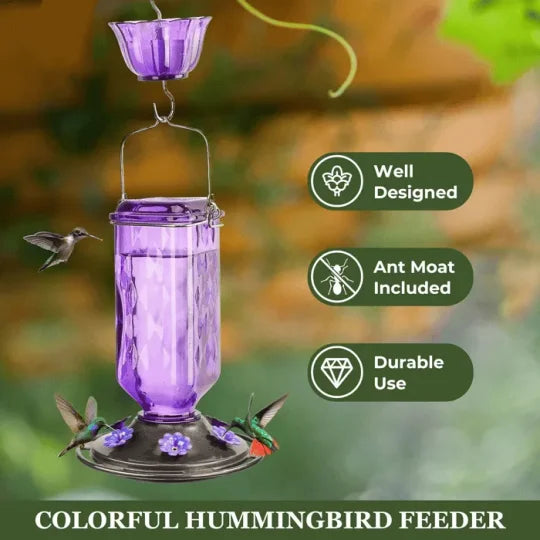24oz Leak Proof Glass Hummingbird Feeder - product detail 9