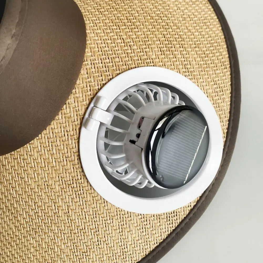 Wide Brim Sun Hat with Solar Powered Fan - product detail 4