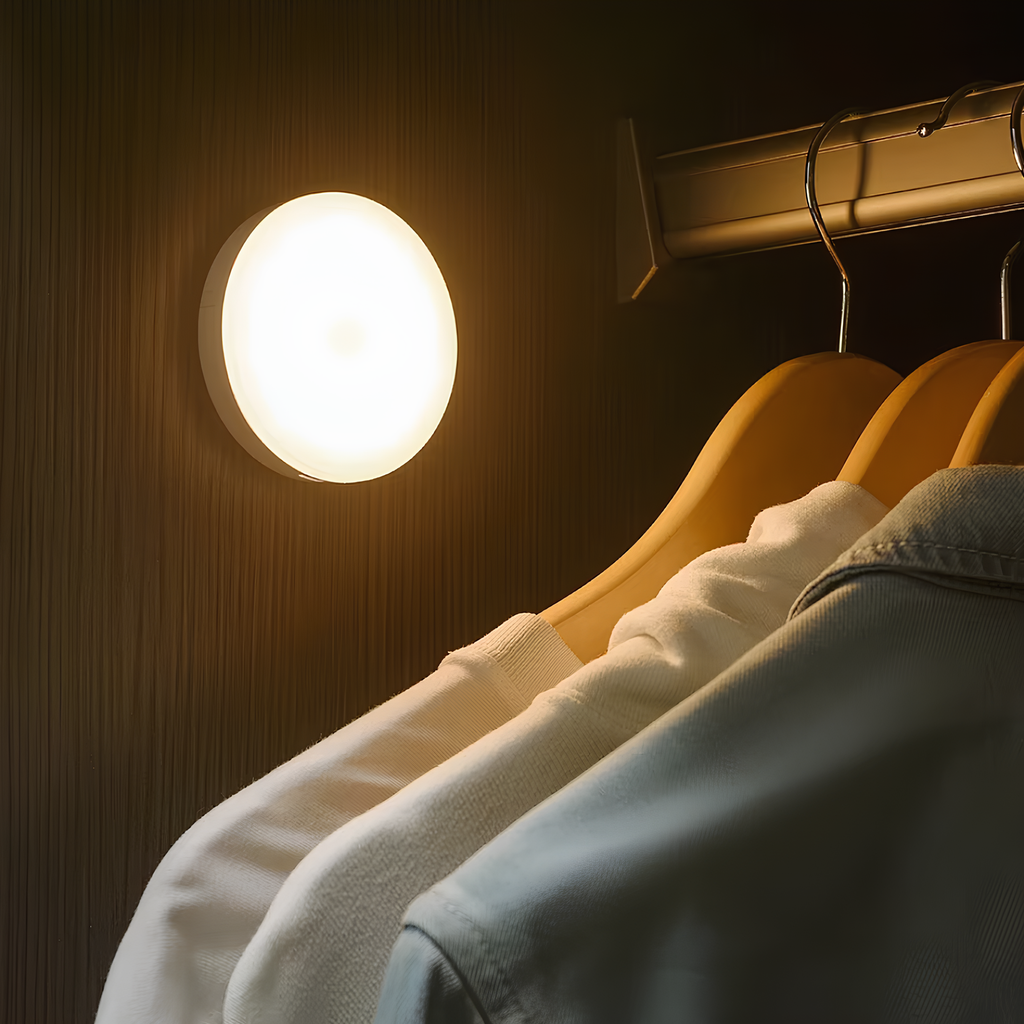 Lámpara automática nocturna con sensor de movimiento y ahorro de energía