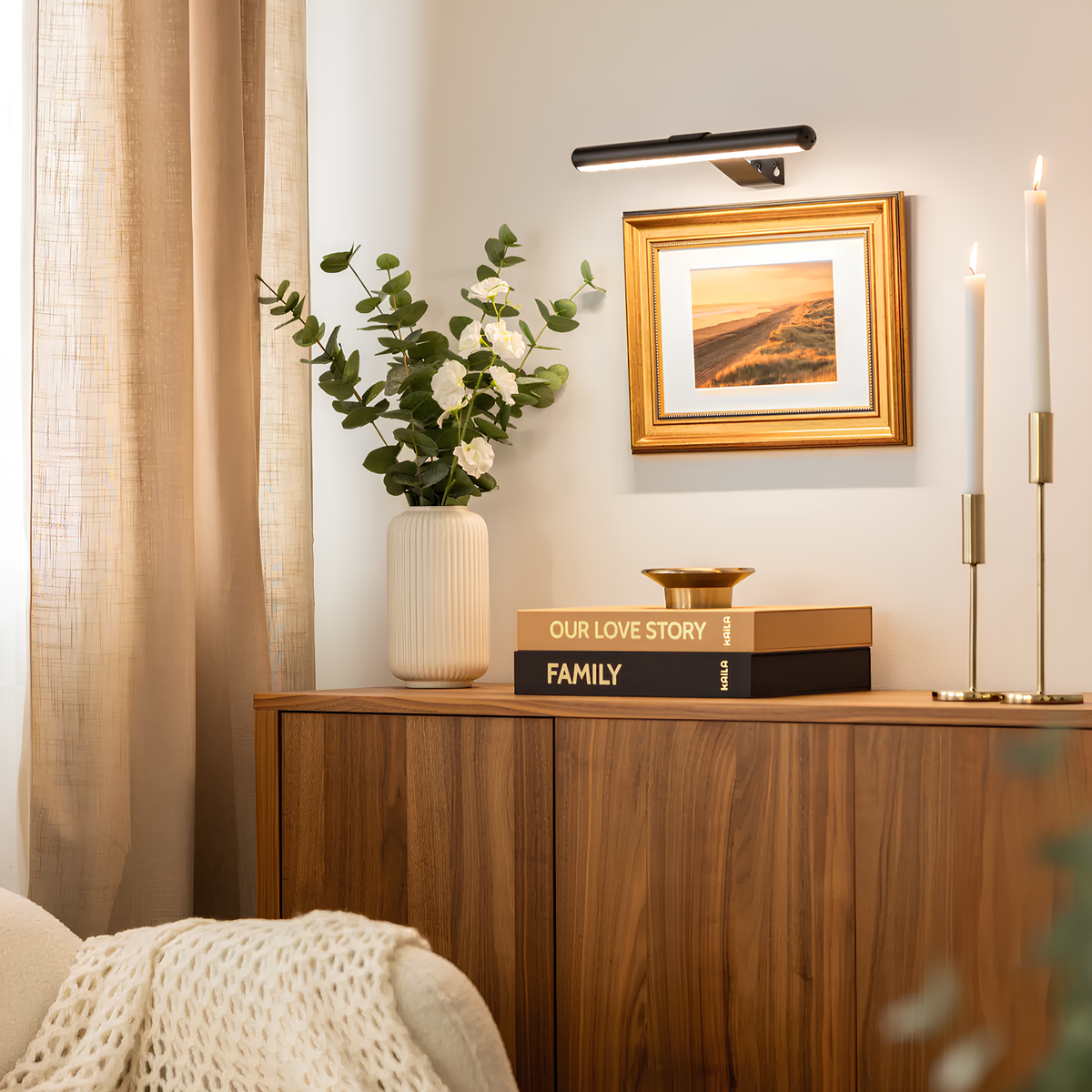 Lámpara de pared estilo galería