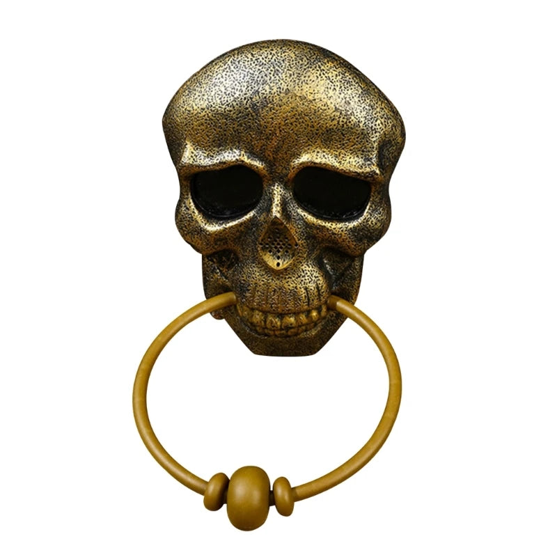 Skeleton Head Door Knocker Halloween Decoration - product detail 5