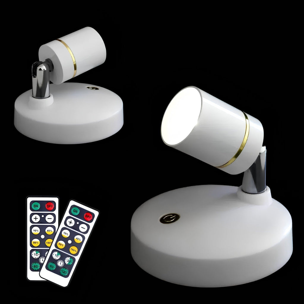 Foco de pared inalámbrico ajustable con control remoto