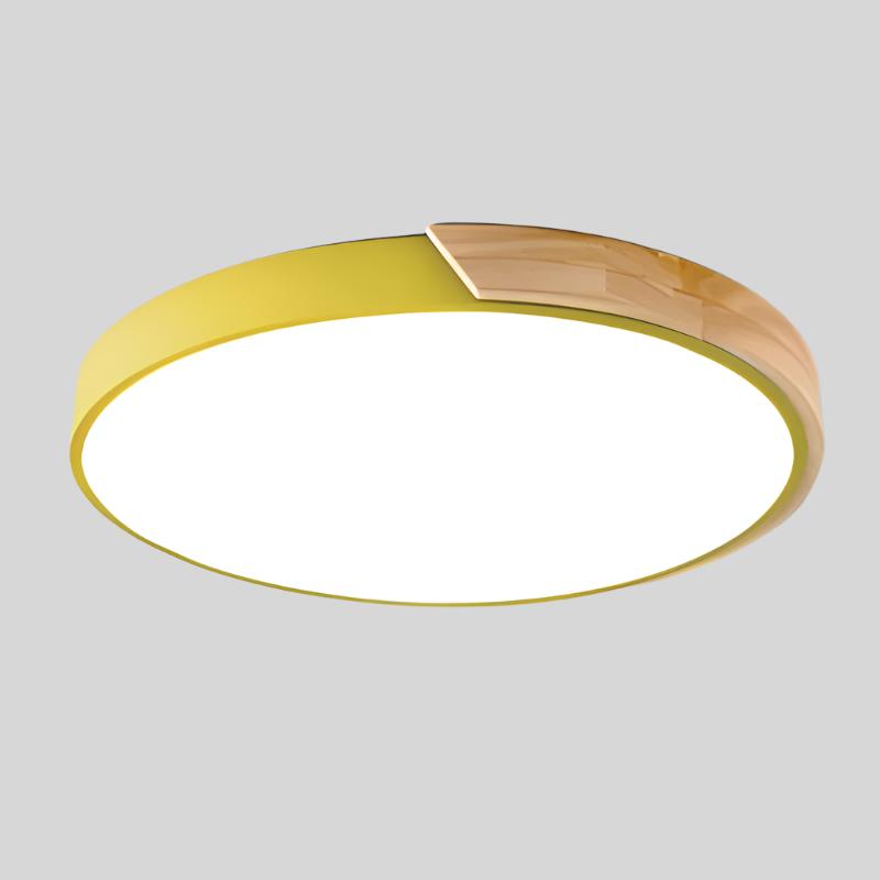 Luz de techo redonda delgada moderna y minimalista con brillo para espacios del hogar