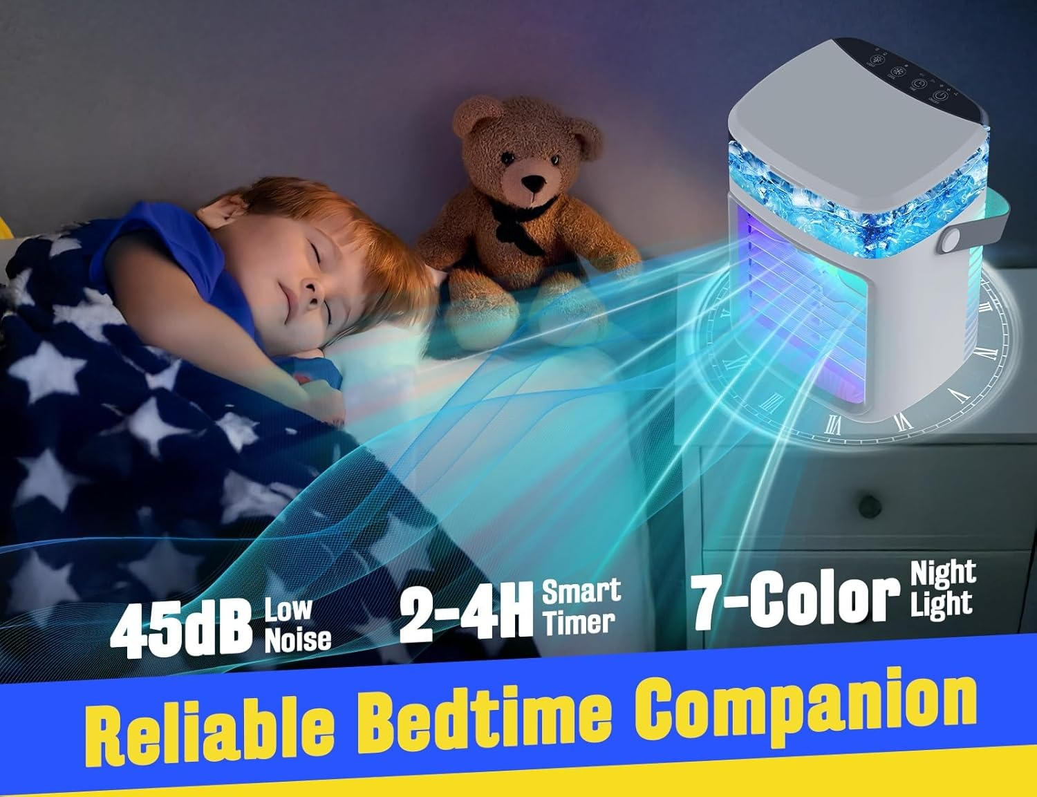Portable Evaporative Air Cooler Fan with Mist - product detail 2