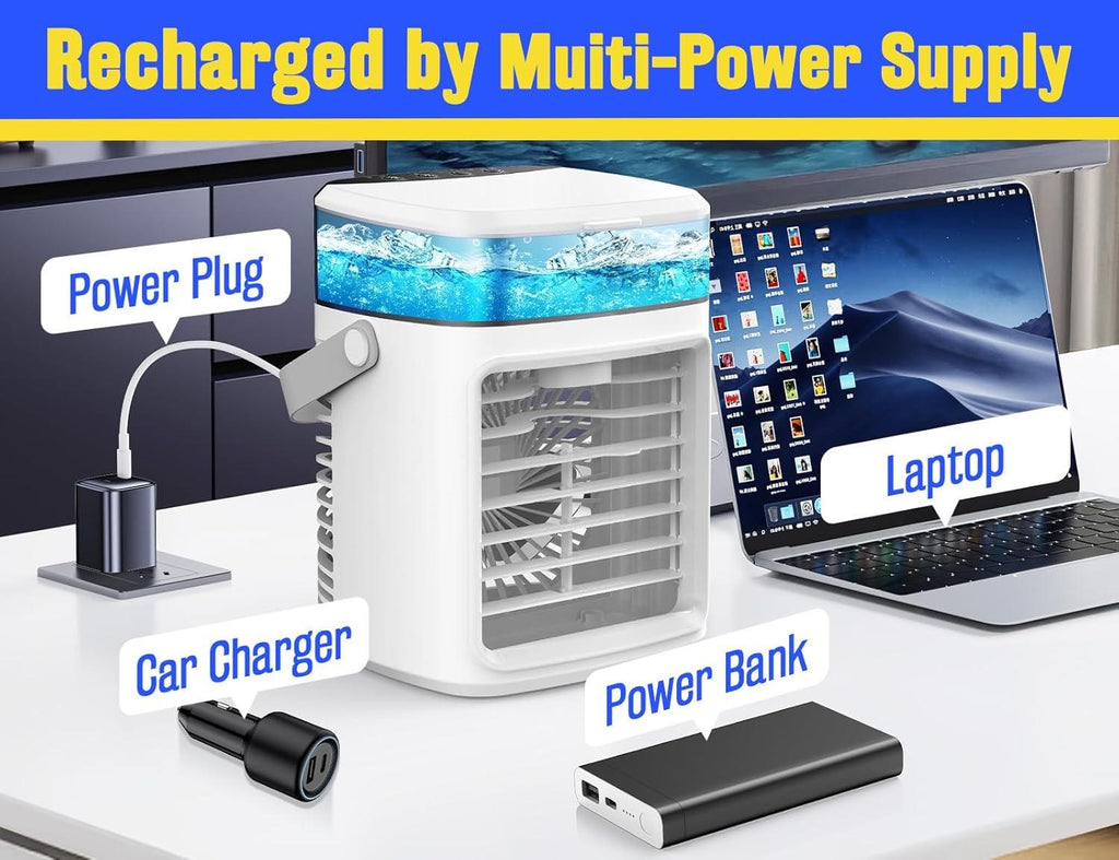 Portable Evaporative Air Cooler Fan with Mist - product detail 4