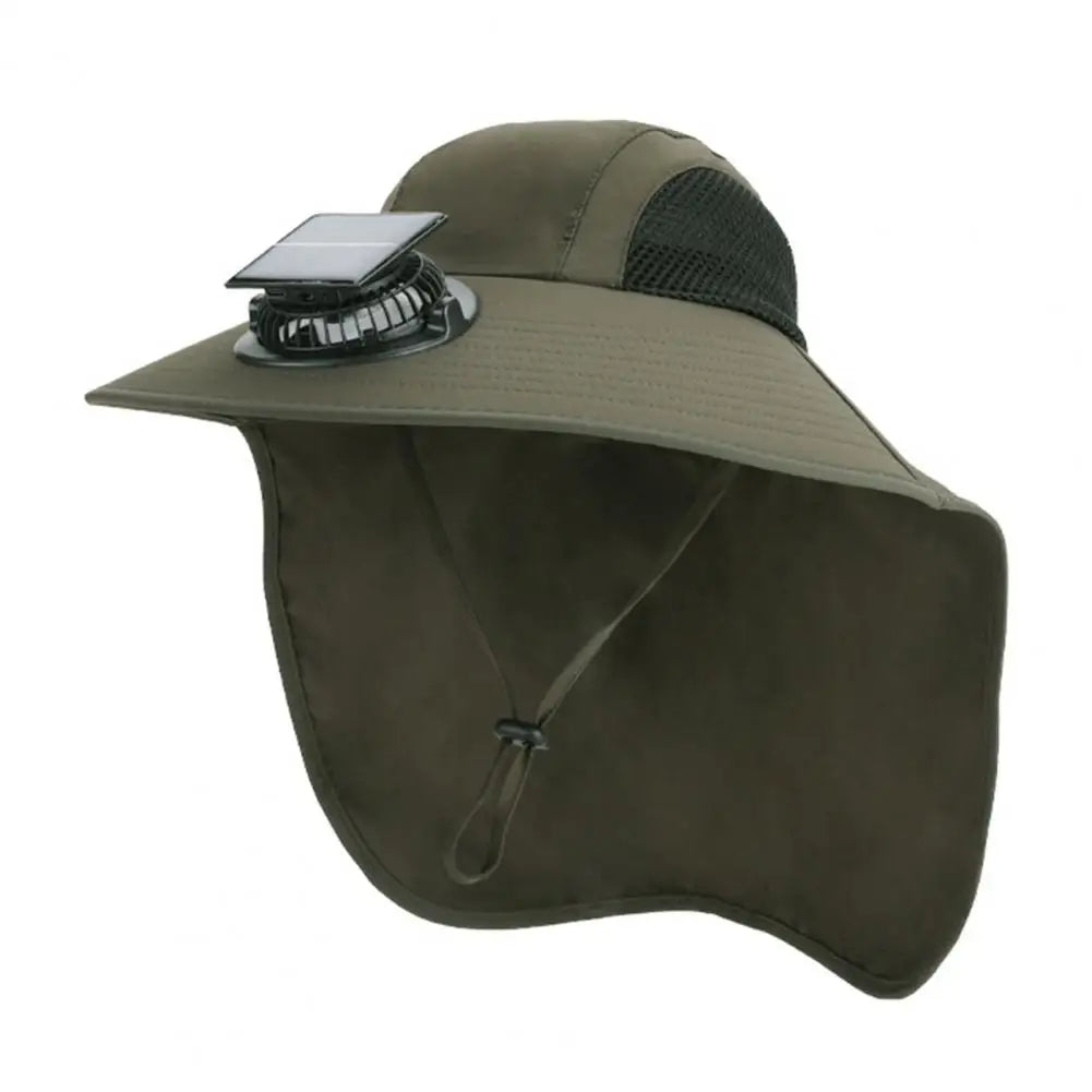 Solar Fan Hat with Wide Brim UV Protection - product detail 5