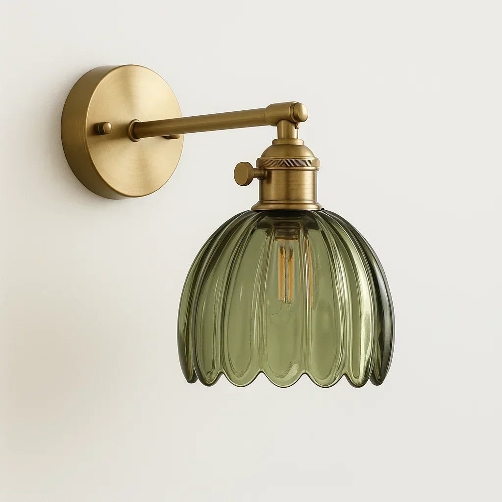 Lámpara de Pared Estilo Tulipán Vintage Retro Floral