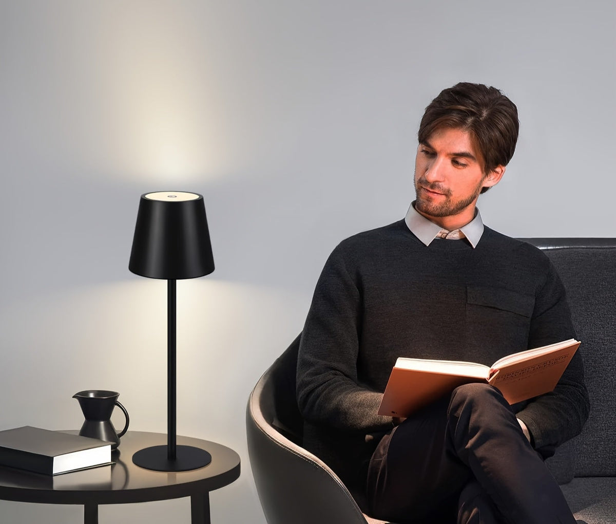 Lámpara táctil LED portátil recargable para mesas