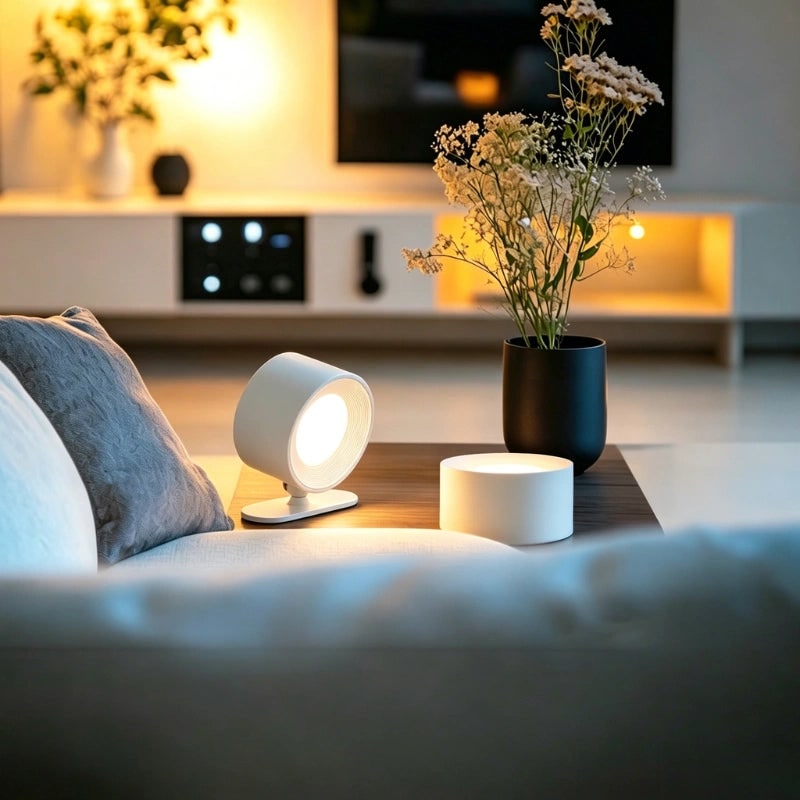 Aplique de pared LED magnético ajustable, inalámbrico y recargable, a pilas