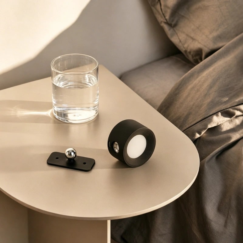 Aplique de pared LED magnético ajustable, inalámbrico y recargable, a pilas