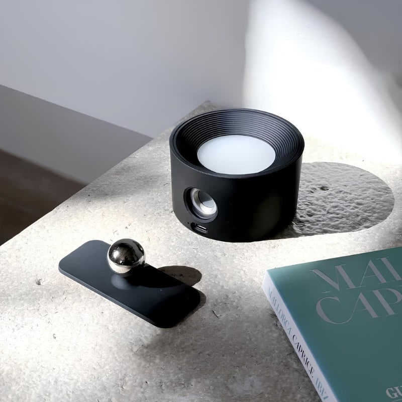 Aplique de pared LED magnético ajustable, inalámbrico y recargable, a pilas