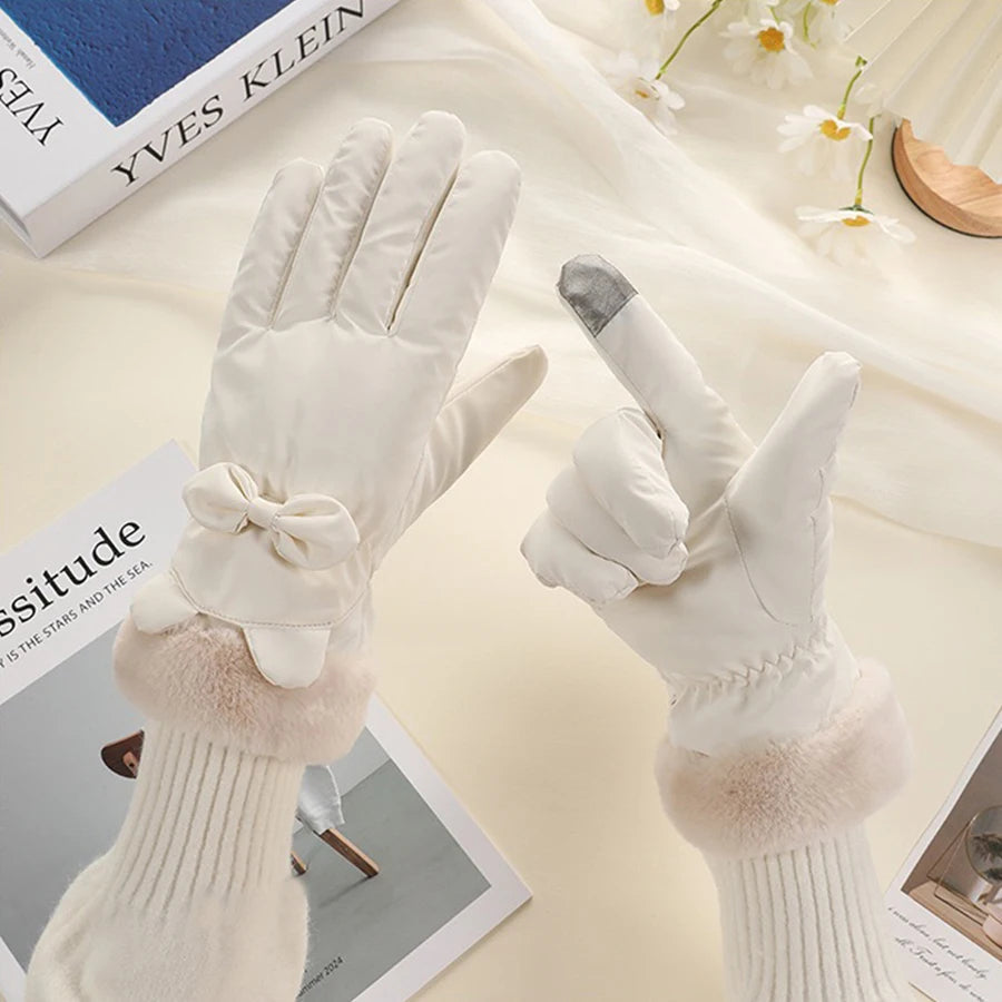 Elegant Touchscreen Winter Gloves for Women - product detail 4