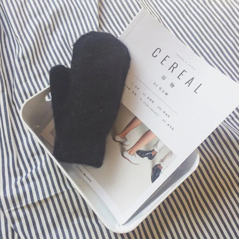 Cashmere Knit Mittens Winter for Women - product detail 6