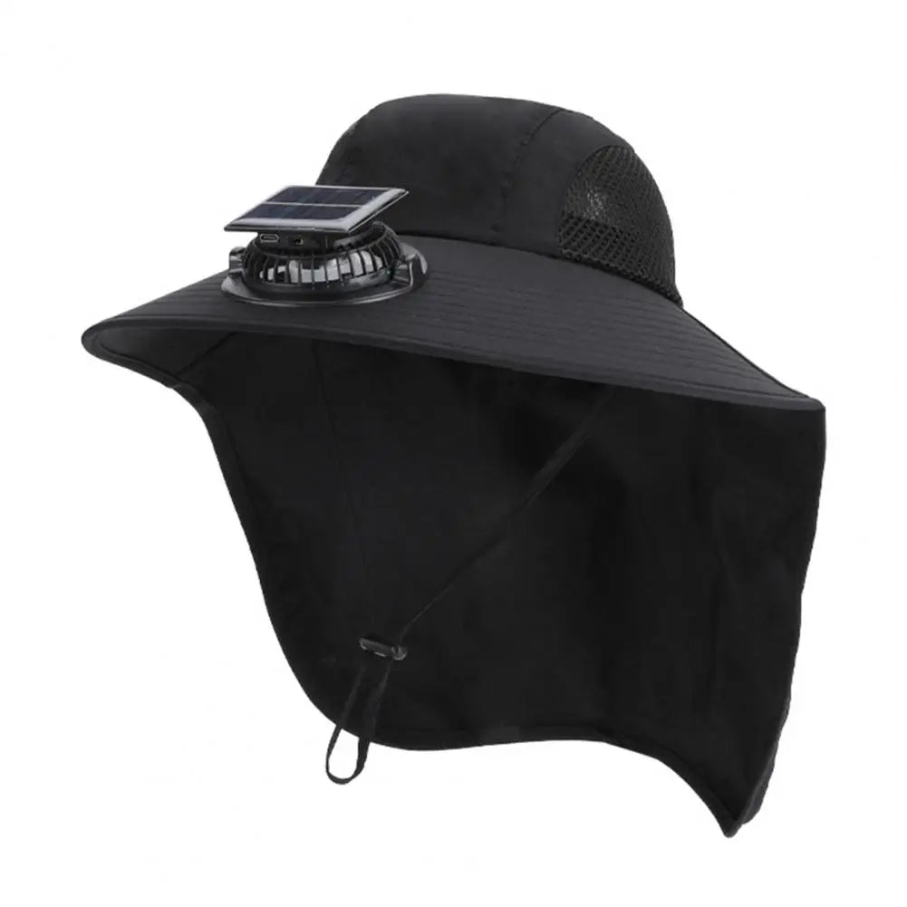 Solar Fan Hat with Wide Brim UV Protection - product detail 7