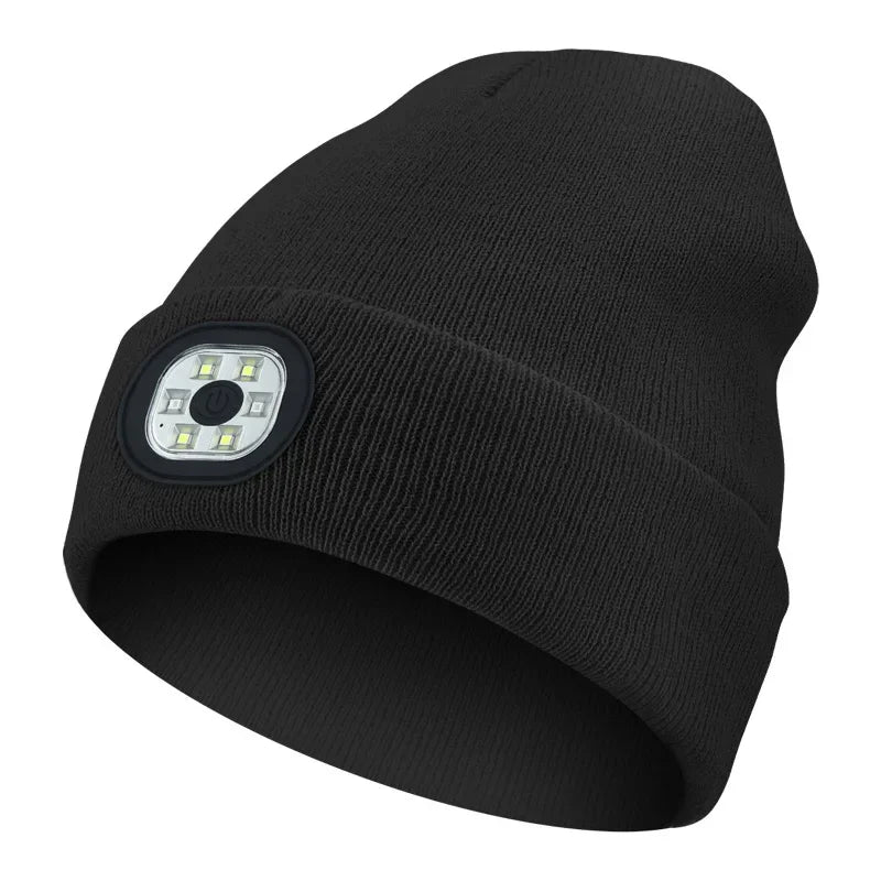 Rechargeable LED Beanie Hat for Winter - product detail 5